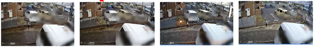 真ん中の黒い線の上に、再生している時刻が出ます。