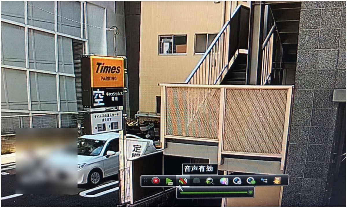 スピーカーマークに赤い斜線が入っている（音声が出ていない）画面