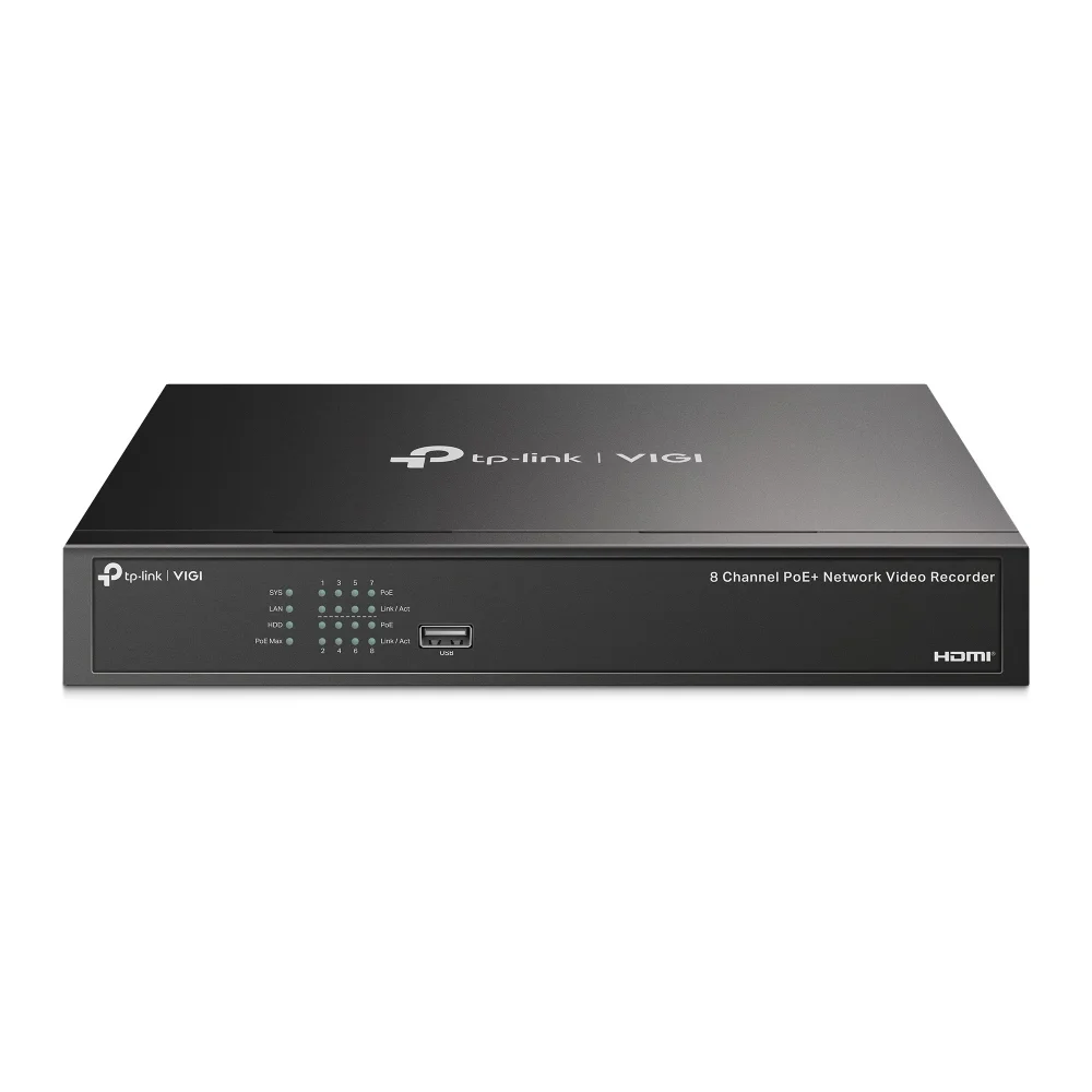 VIGI NVR1008H-8MP 8チャンネル PoE+ ネットワークビデオレコーダー